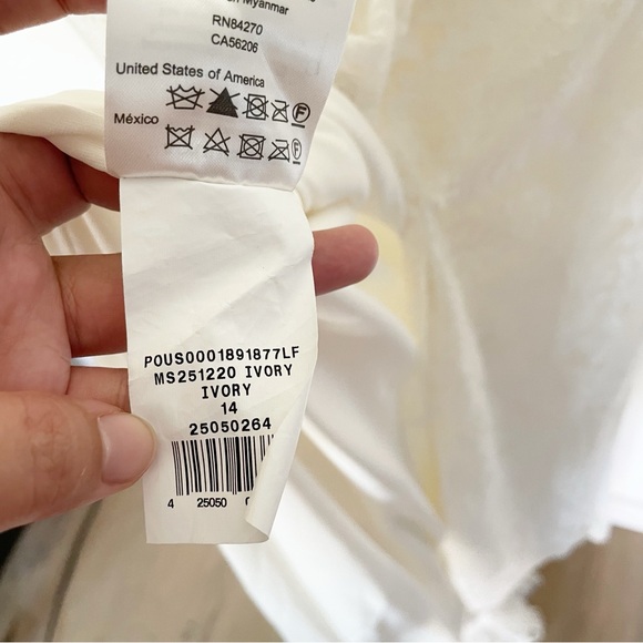 Melissa Sweet Leaf Pattern Lace A-Line Wedding Dress Size 14 - Picture 9 of 17